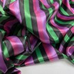 TESSUTO RASO CARNEVALE RIGA VIOLA VERDE