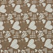 TESSUTO COTONE FANTASIA CUORI NOCCIOLA