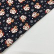 TESSUTO COTONE FANTASIA BABBO NATALE BLU