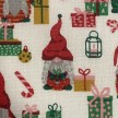 TESSUTO COTONE FANTASIA GNOMI NATALE