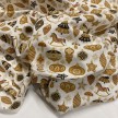 TESSUTO COTONE FANTASIA DECOR NATALE ORO