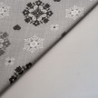 TESSUTO TOVAGLIATO CRISTALLI FONDO GRIGIO