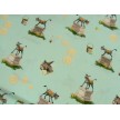 TESSUTO COTONE FANTASIA ASINELLO VERDINO