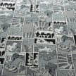 SCAMPOLO CM 48X150 HIPPYE 414 FUMETTI BIANCO E NERO