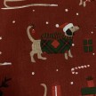 TESSUTO COTONE FANTASIA BASSOTTO NATALE ROSSO