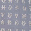 TESSUTO COTONE FANTASIE LETTERE CELESTE